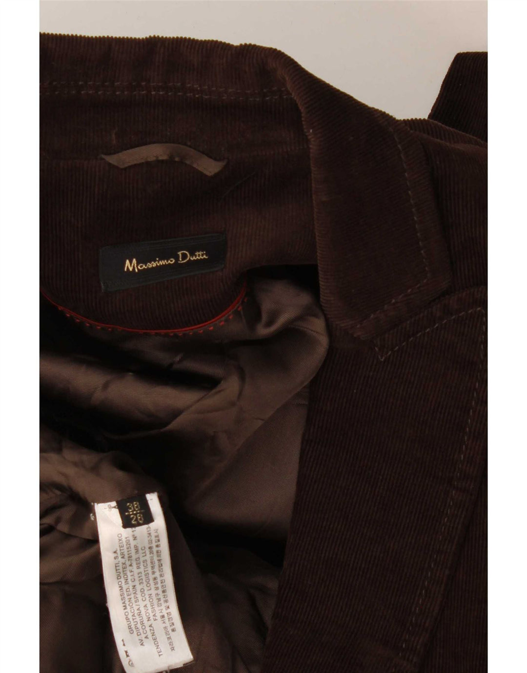 Jaqueta blazer feminina de veludo com 1 botão Massimo Dutti UE 38 pequena marrom