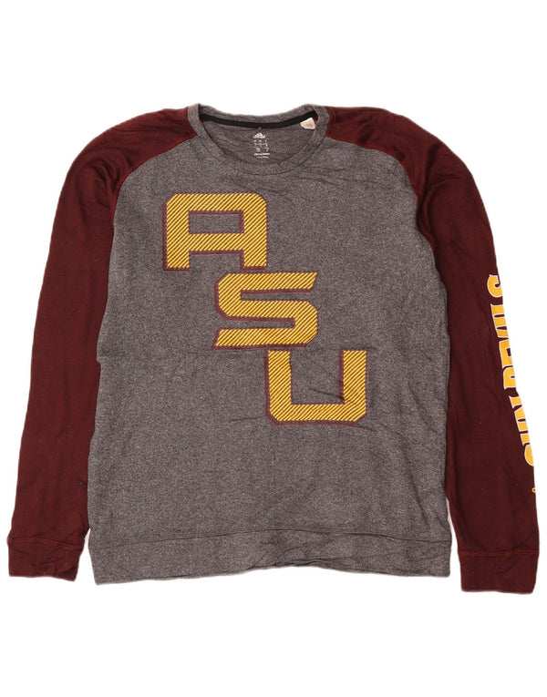 Adidas Mens Arizona State Sun Devils Sweatshirt Jumper Large Grey