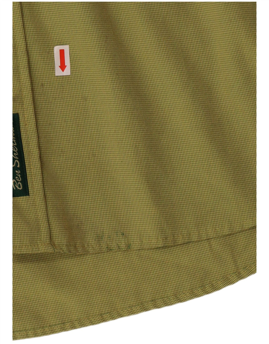 Camisa masculina BEN SHERMAN XL verde Houndstooth