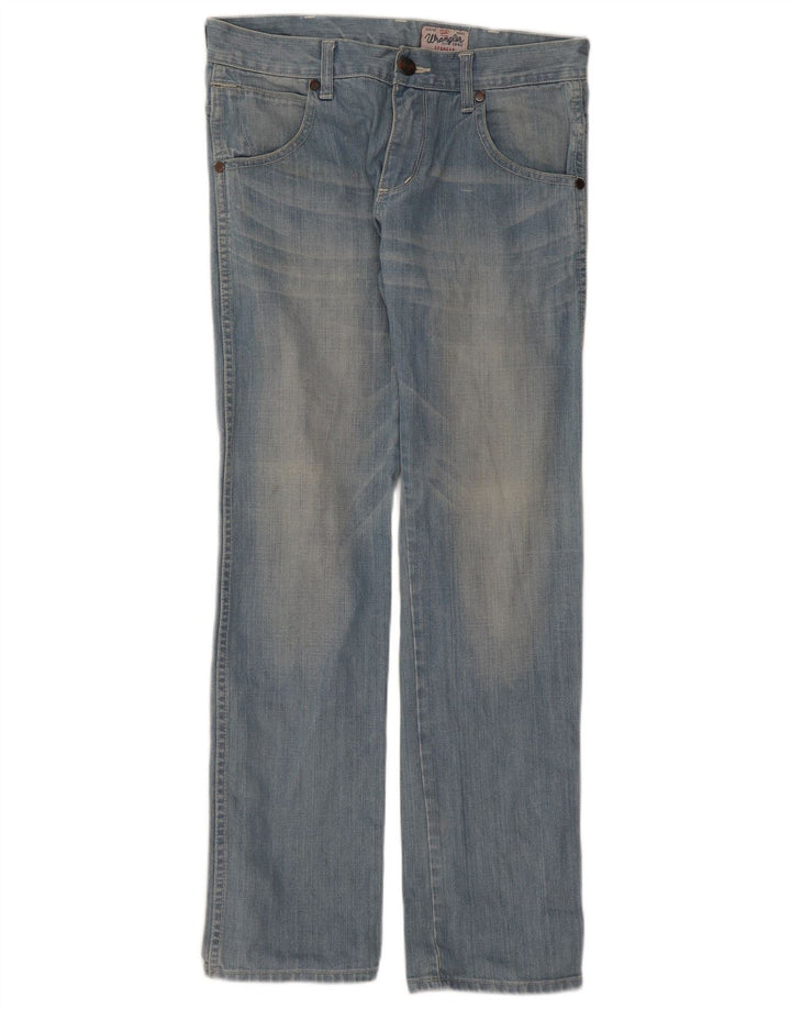 Jeans retos femininos Wrangler W31 L32 algodão azul