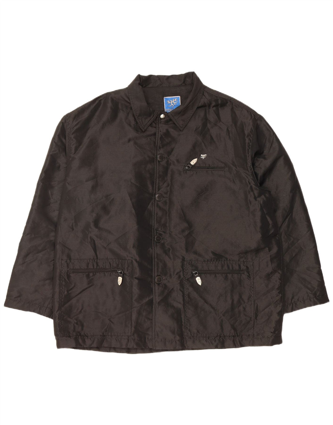 Jaqueta utilitária masculina PIERO GUIDI UK 42 XL preto nylon