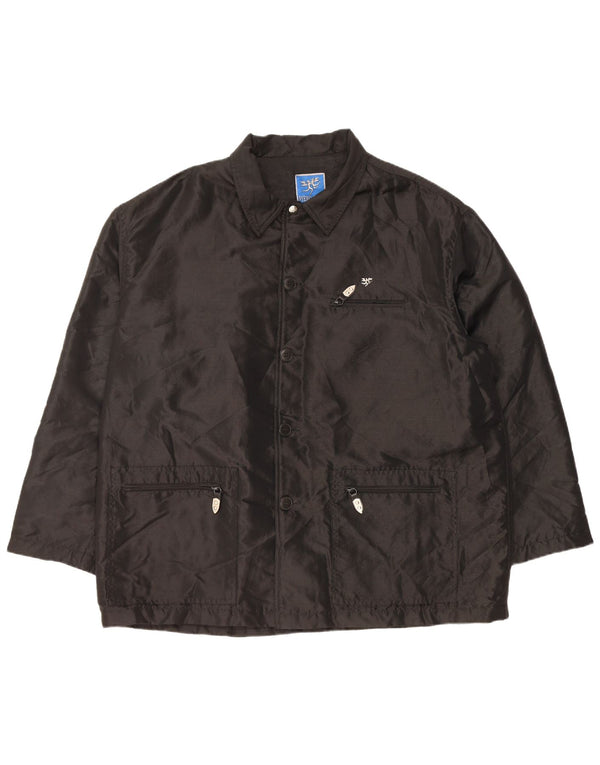 Jaqueta utilitária masculina PIERO GUIDI UK 42 XL preto nylon