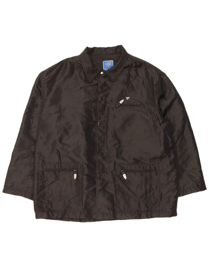 Jaqueta utilitária masculina PIERO GUIDI UK 42 XL preto nylon