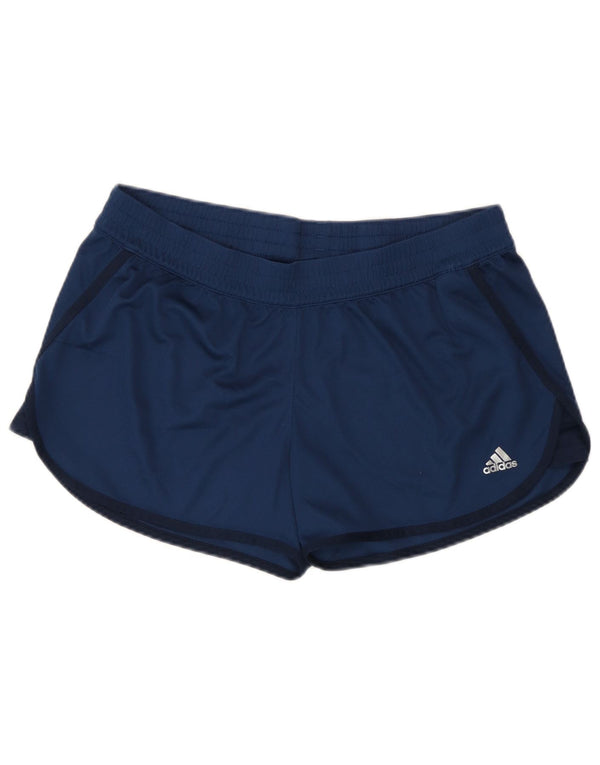 Adidas Womens Climalite Sport Shorts UK 12/14 Médio Azul Marinho