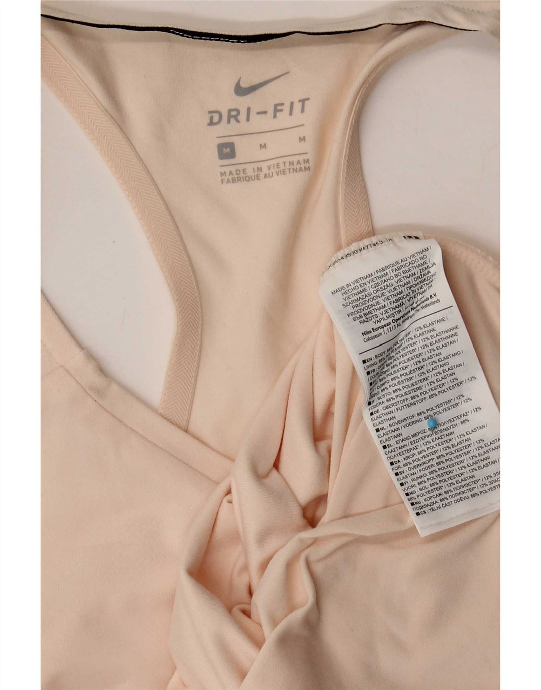Nike Womens Dri Fit Vest Top UK 12 Médio Rosa Poliéster