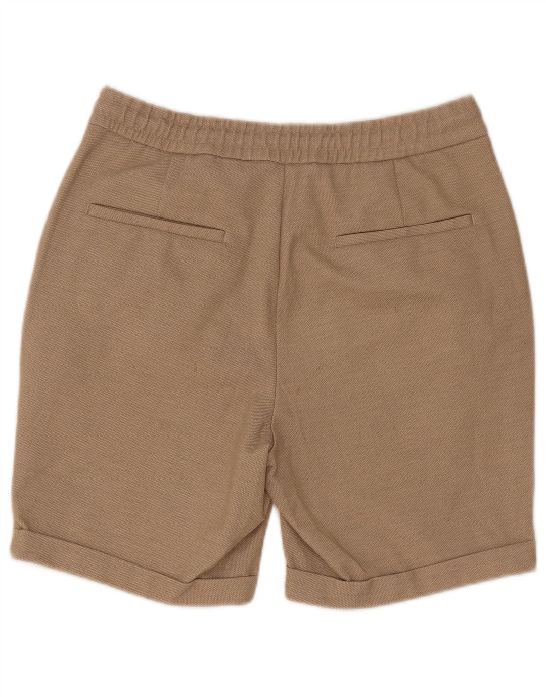 Zara Mens Chino Shorts Médio W31 Poliéster Bege