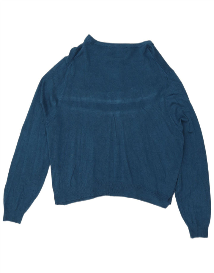 Suéter cardigã feminino Marks & Spencer Reino Unido 18 XL azul