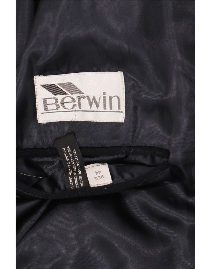 VINTAGE Mens Overcoat IT 44 XS Navy Blue Vintage Vintage and Second-Hand Vintage from Messina Hembry 