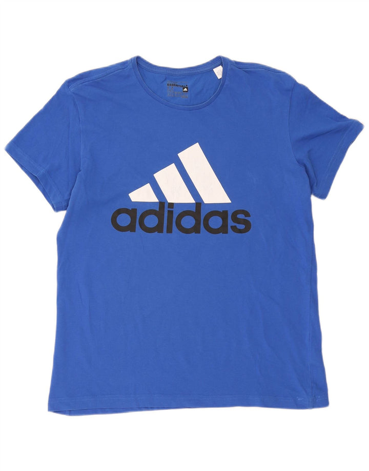 Adidas Mens Climalite Graphic Camiseta Top Médio Algodão Azul