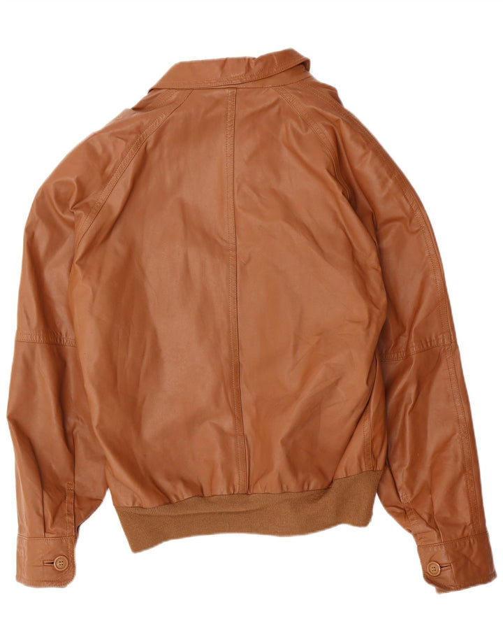 Jaqueta de couro masculina VINTAGE IT 50 grande marrom