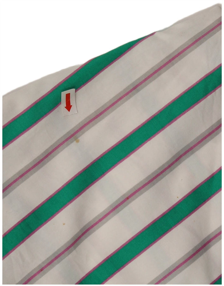 Camisa Benetton Mulher UK 18 XL Listrada Branca