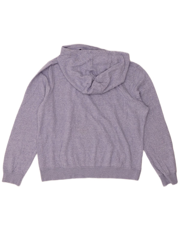 NIKE Womens Oversized Hoodie Jumper UK 16 Grande Roxo Flecked Algodão