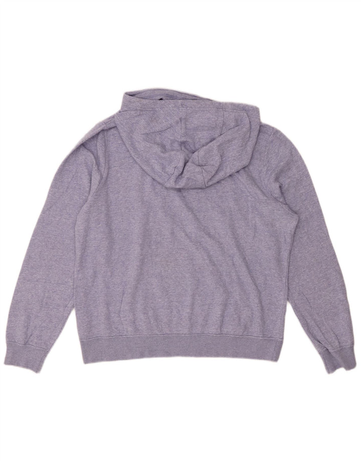 NIKE Womens Oversized Hoodie Jumper UK 16 Grande Roxo Flecked Algodão