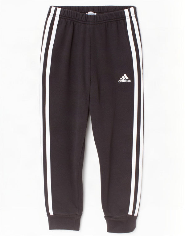 Adidas meninos calças de treino joggers 5-6 anos algodão preto