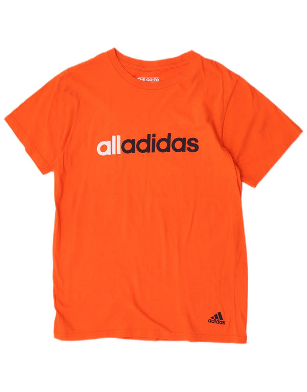 Adidas Mens Graphic T-Shirt Top Médio Algodão Laranja