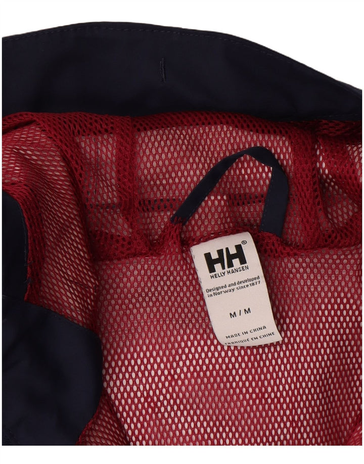 Jaqueta de chuva com capuz feminino Helly Hansen Reino Unido 14 poliéster azul marinho médio