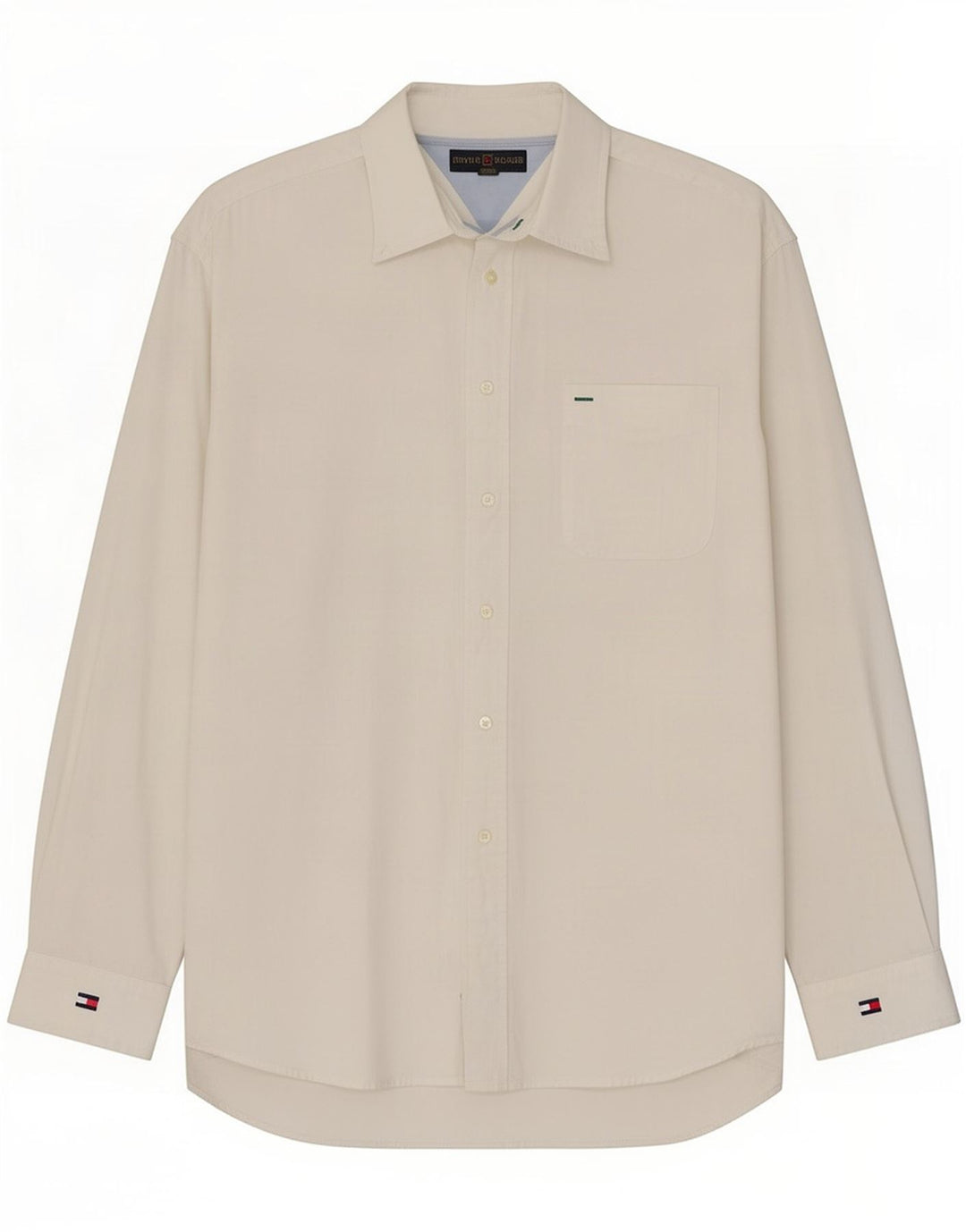 Camisa masculina Tommy Hilfiger grande algodão branco