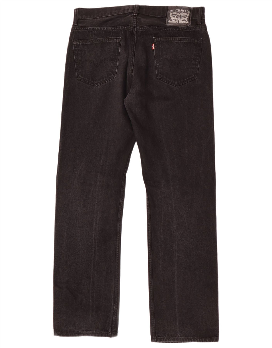 Calça jeans reta masculina Levi's W34 L34 algodão preto