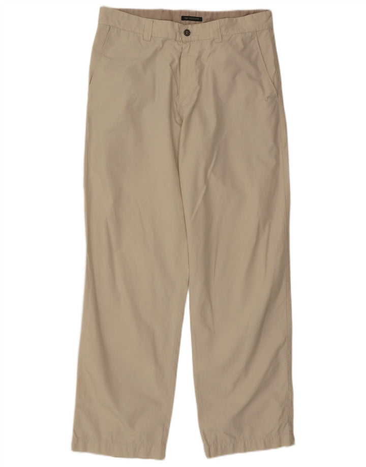 DOCKERS Calça masculina cáqui reta Chino W32 L32 algodão bege