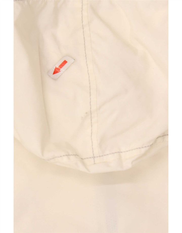 Jaqueta feminina Refrigiwear com capuz e chuva UK 12 médio branco poliamida