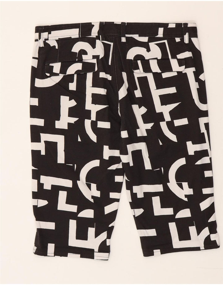 Bermuda masculina Iceberg IT 48 médio W32 algodão geométrico preto