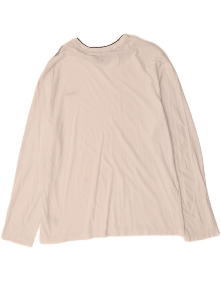 CALVIN KLEIN Top masculino manga longa XL algodão branco