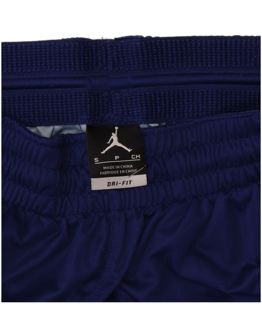 Shorts esportivos masculinos Jordan Dri Fit pequeno poliéster colorblock azul marinho