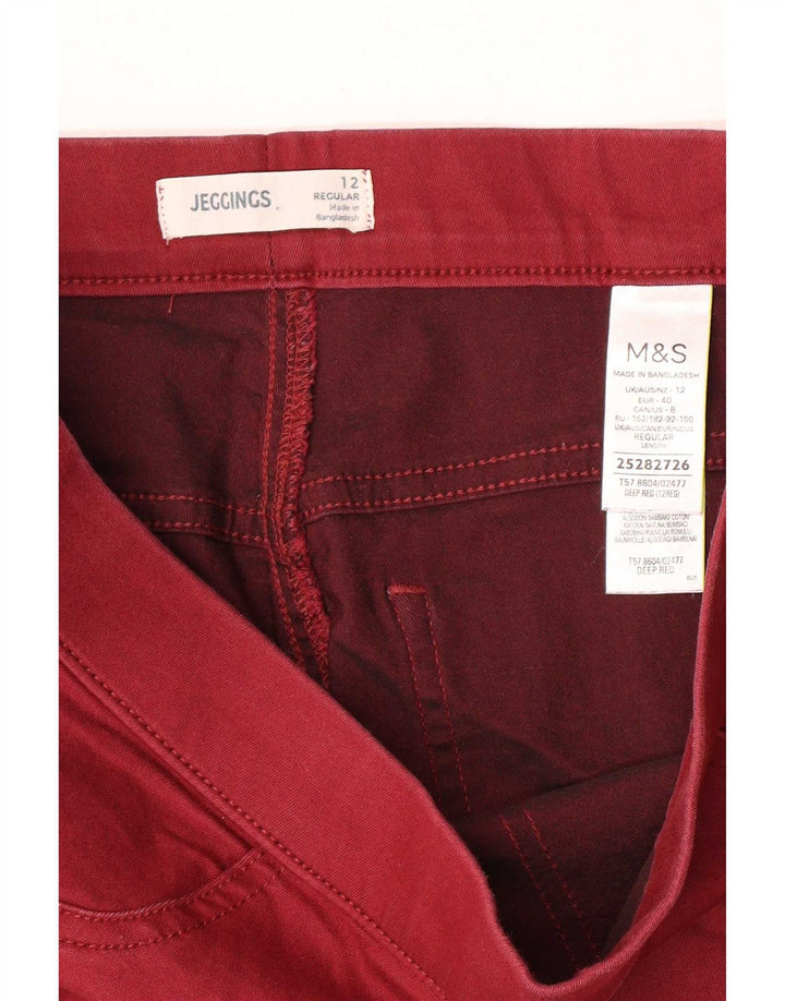 Calça jeans feminina Marks & Spencer UK 12 médio W30 L28 algodão vermelho