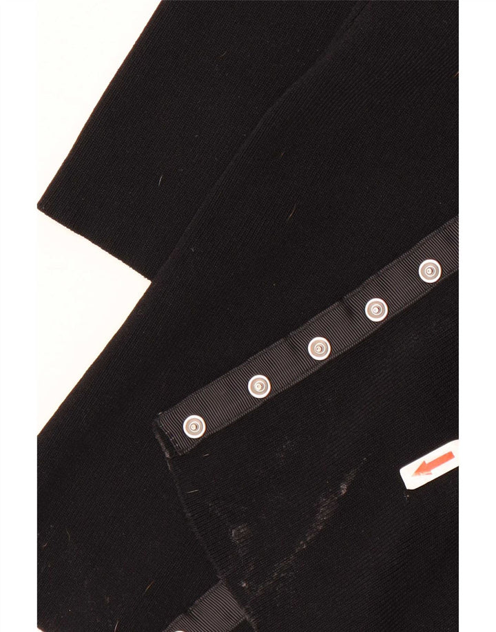 Vestido maxi feminino de manga comprida Zara UK 12 médio preto