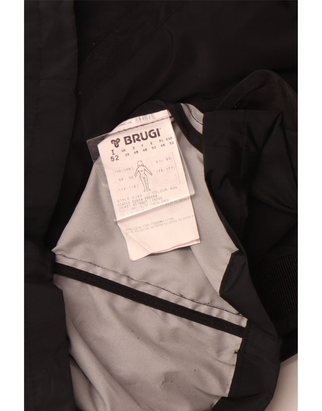 Jaqueta utilitária feminina BRUGI UK 20 2XL poliéster preto