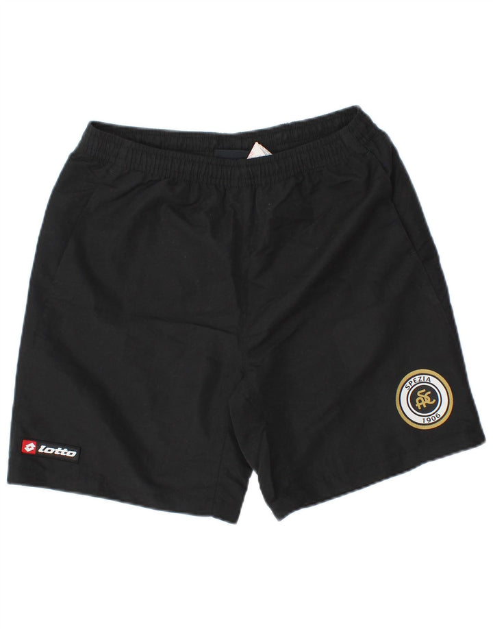 Shorts esportivos gráficos Lotto Boys 13-14 anos grande poliéster preto