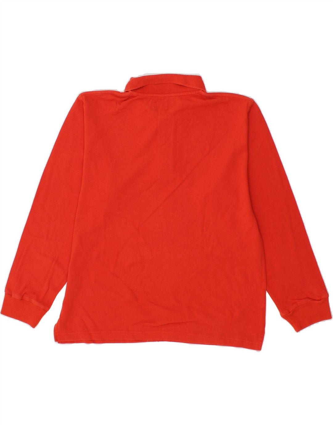 CARRERA Mens Long Sleeve Polo Shirt Medium Red Cotton Vintage Carrera and Second-Hand Carrera from Messina Hembry 