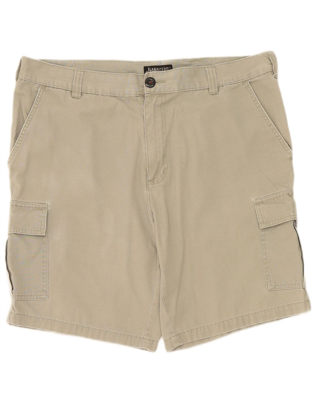 Shorts cargo masculino Jeanagers W38 XL algodão cáqui