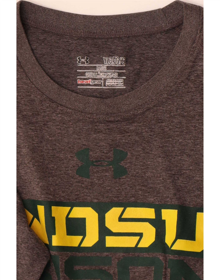 Under Armour Boys Graphic Top manga comprida 11-12 anos grande cinza