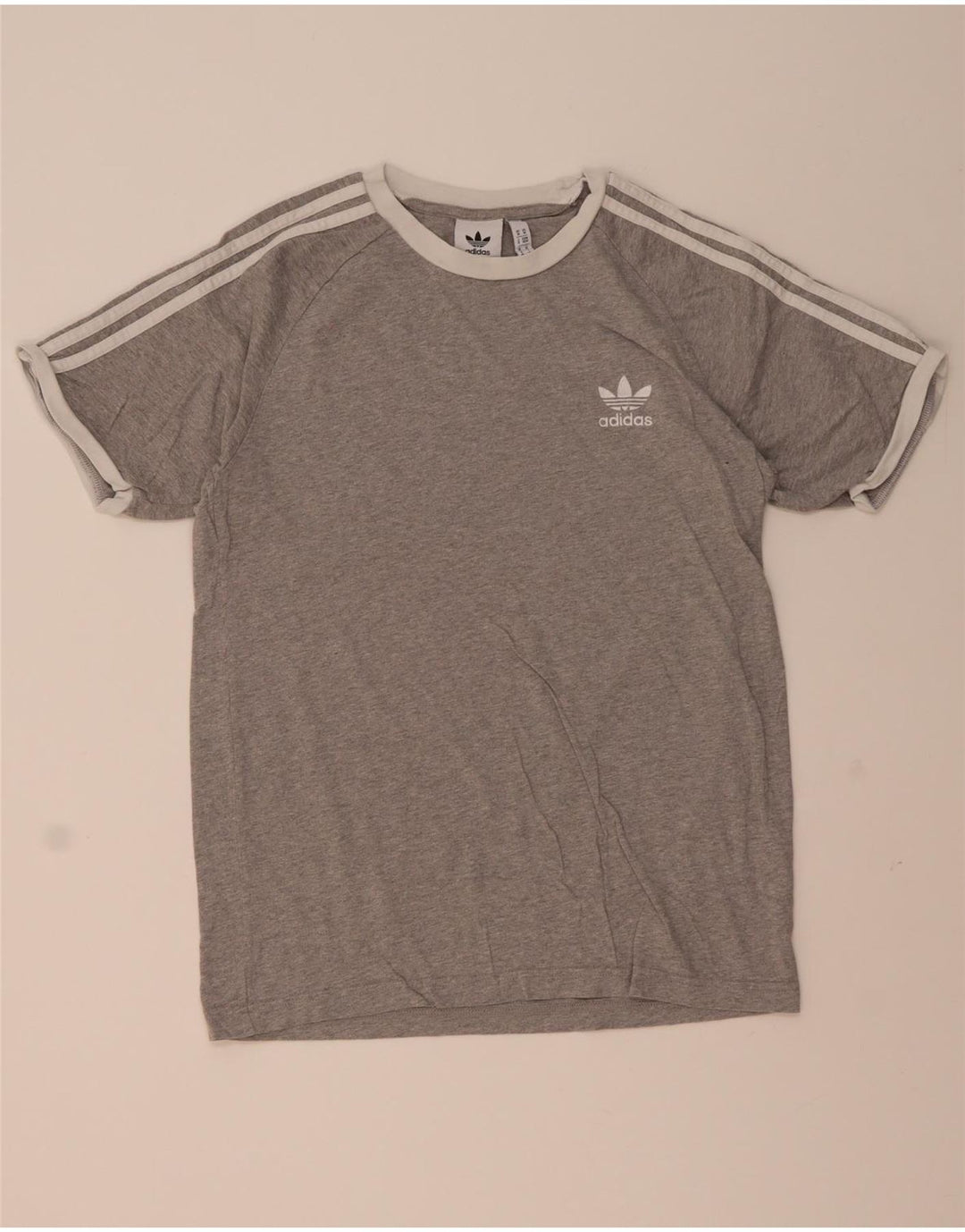 Camiseta masculina Adidas Top cinza médio algodão