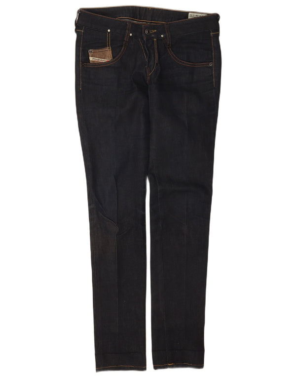 Jeans skinny feminino Diesel Clush cintura baixa W28 L32 algodão azul marinho