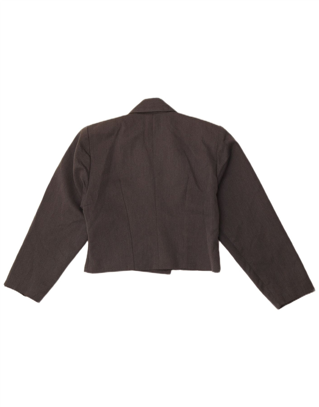 Jaqueta blazer feminina vintage com peito duplo IT 44 cinza médio