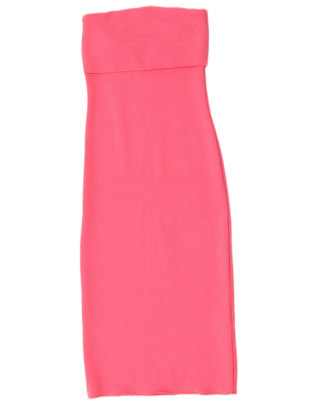 Vestido feminino sem alças Zara UK 8 pequeno viscose rosa