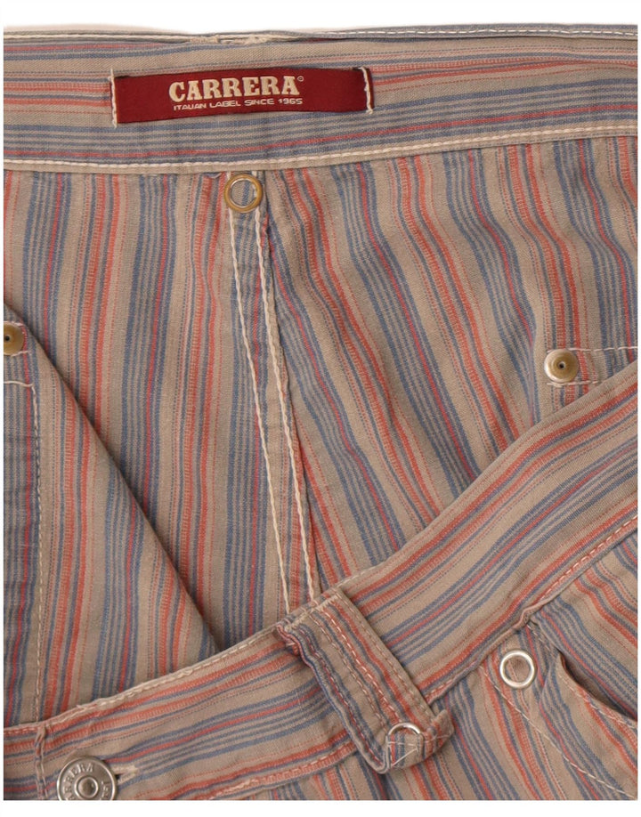Carrera Mens Chino Shorts W38 XL Listrado Vermelho