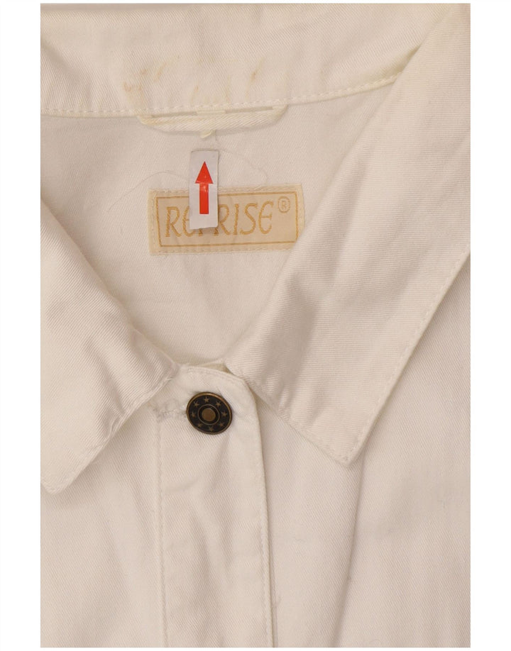 Colete jeans feminino Reprise IT 46 grande algodão branco
