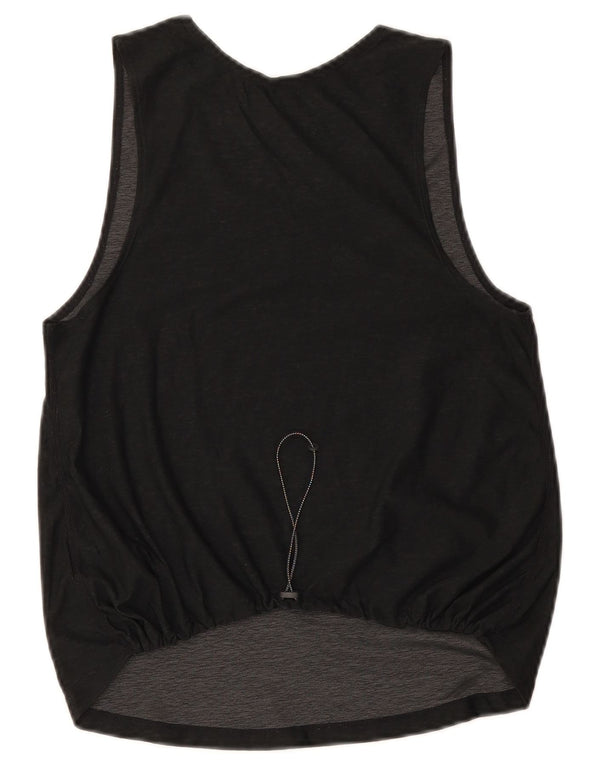 Nike Womens Dri Fit Vest Top UK 10 Pequeno Poliéster Preto