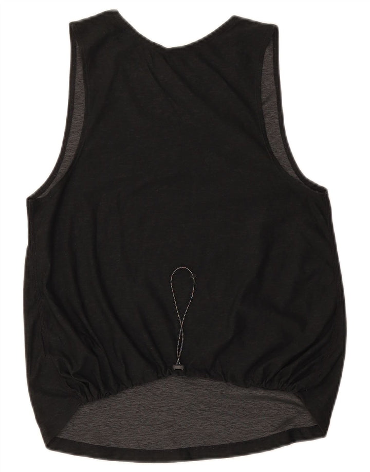 Nike Womens Dri Fit Vest Top UK 10 Pequeno Poliéster Preto