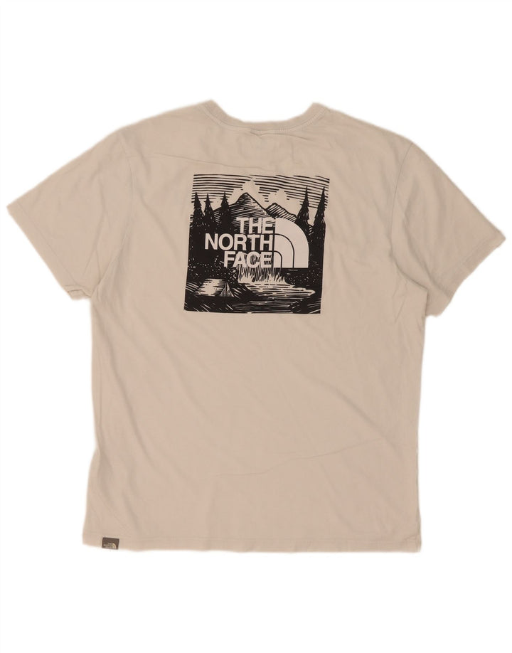 Camiseta gráfica masculina The North Face Top médio algodão branco