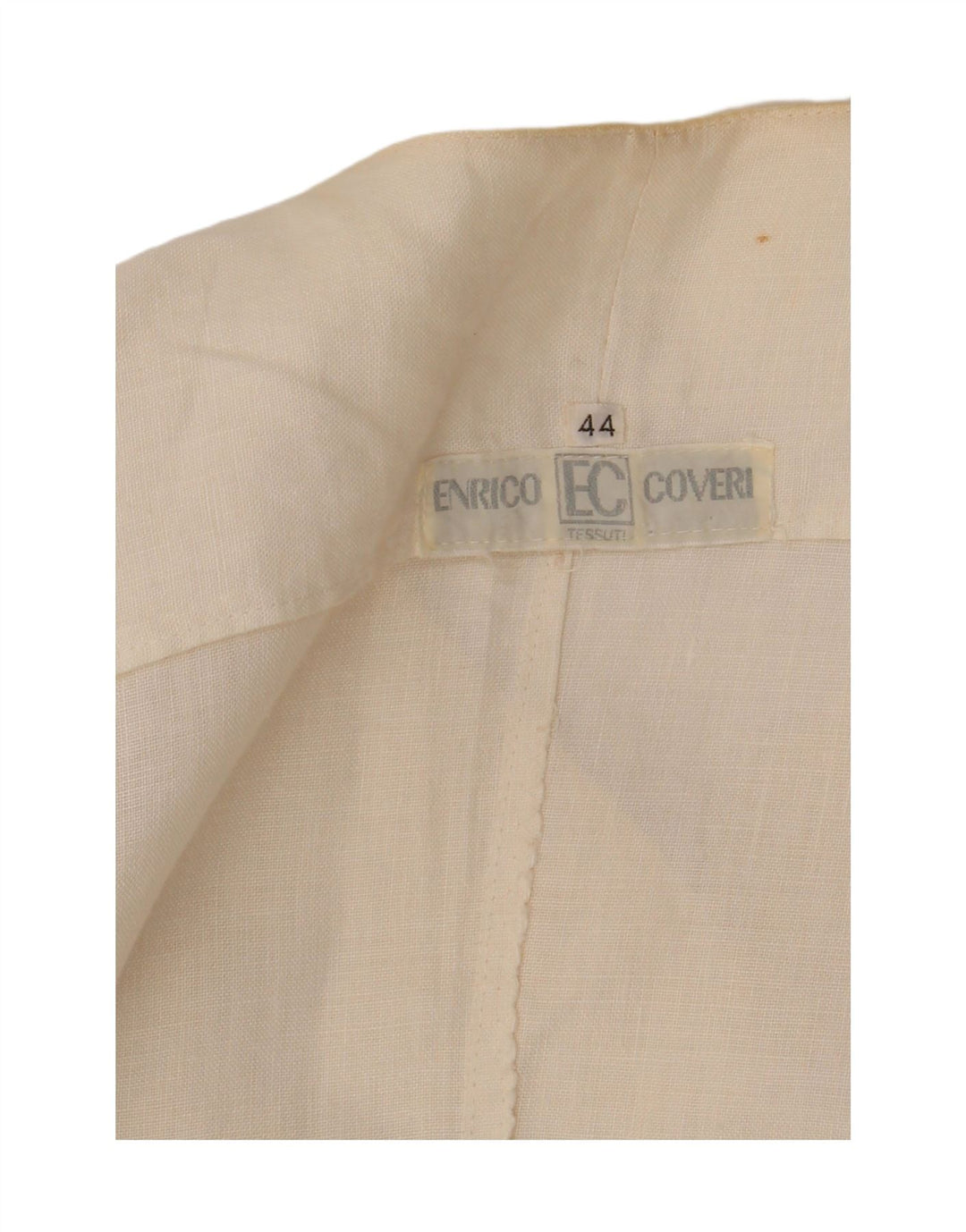 Jaqueta blazer feminina Enrico Coveri manga curta com 3 botões IT 44 médio branco