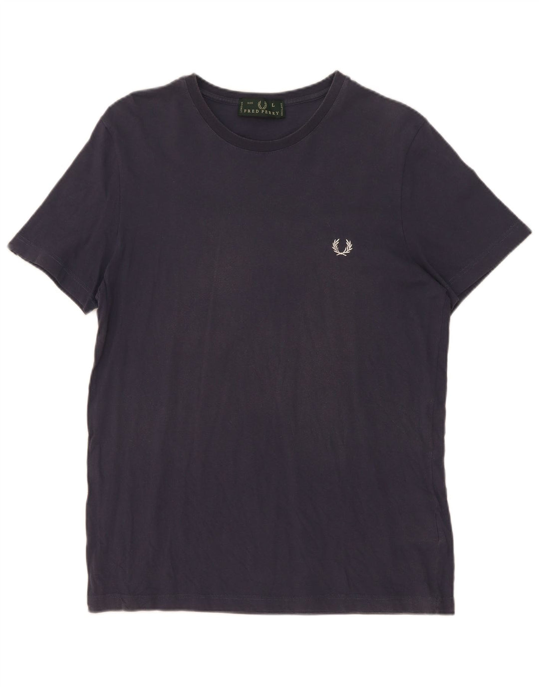 Camiseta masculina Fred Perry grande algodão azul marinho