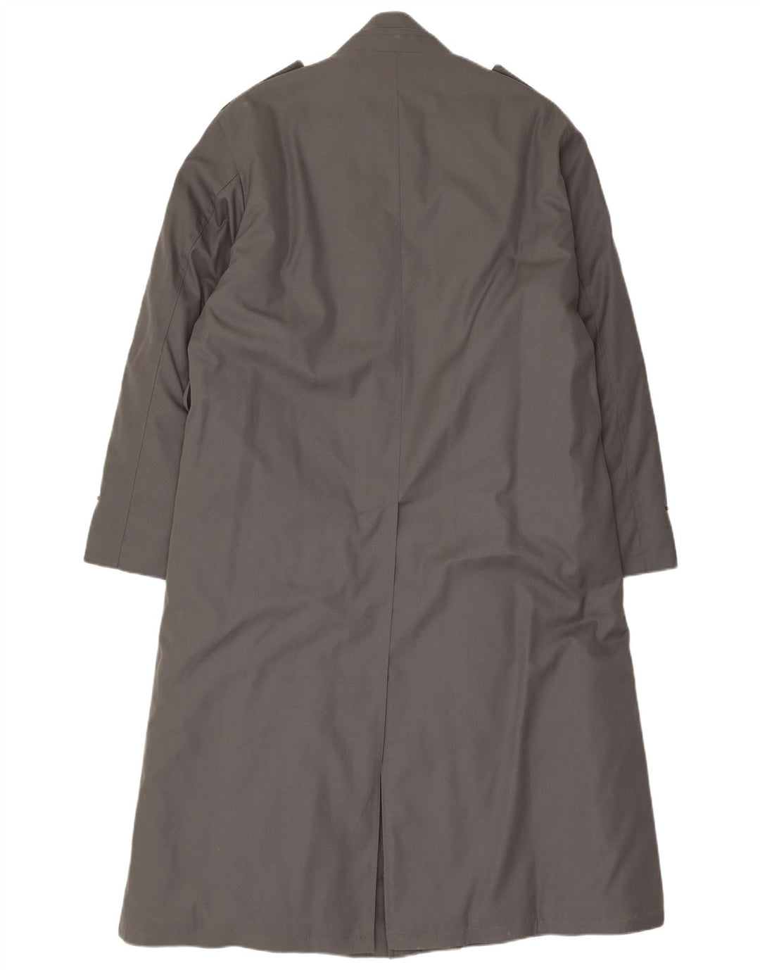 Casaco impermeável militar masculino vintage UK 38 cinza médio