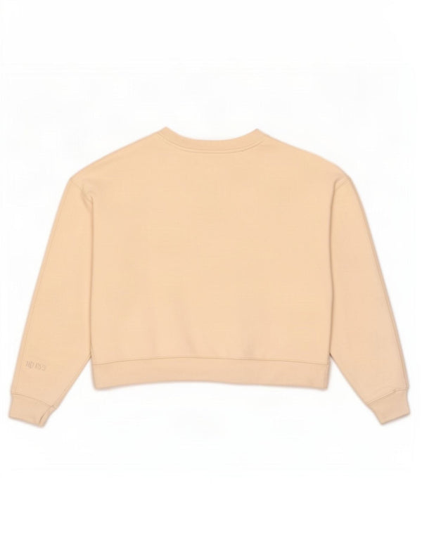Adidas Womens Crop Oversized Sweatshirt Jumper Reino Unido 14 Grande Bege