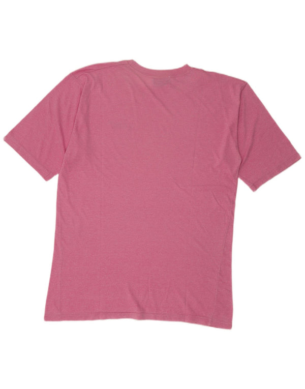 Asics Mens Graphic T-Shirt Top XL Pink Cotton