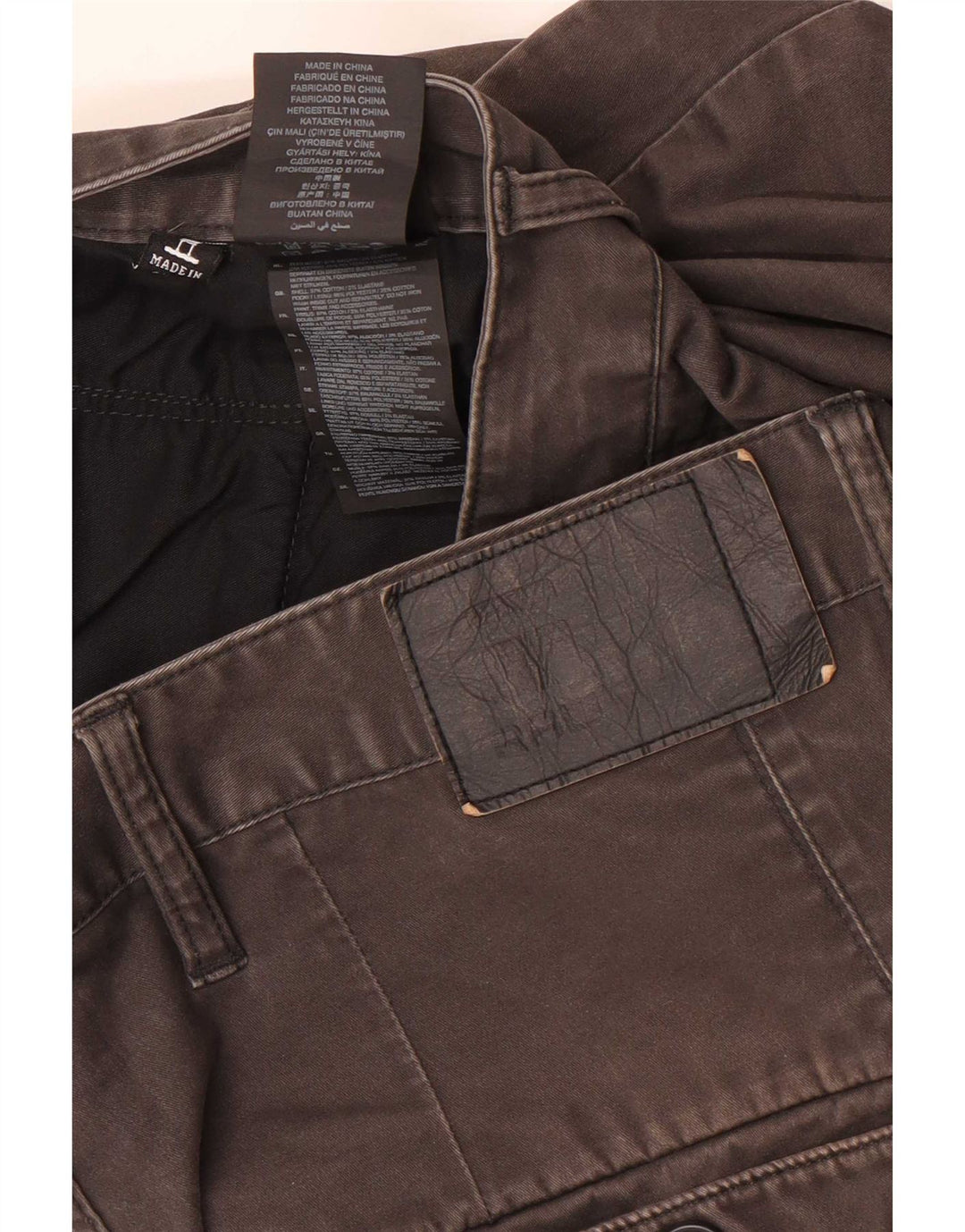G-Star Mens Chino Shorts W34 Grande Algodão Cinza