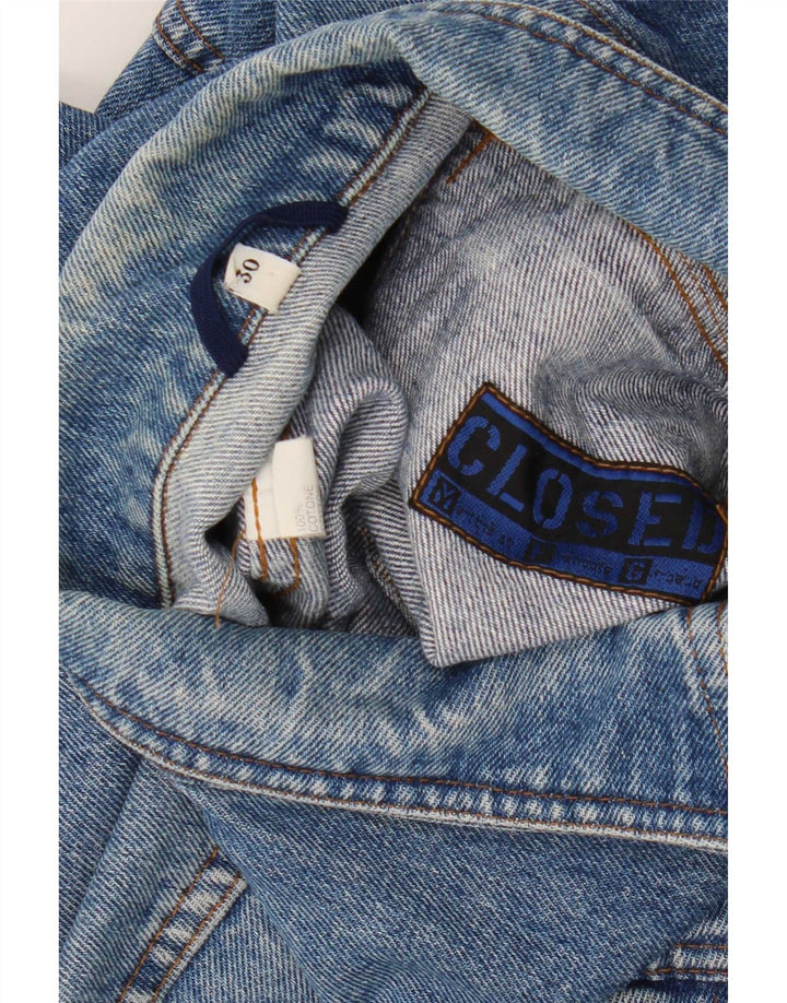 Jaqueta jeans masculina fechada Reino Unido 38 algodão azul médio